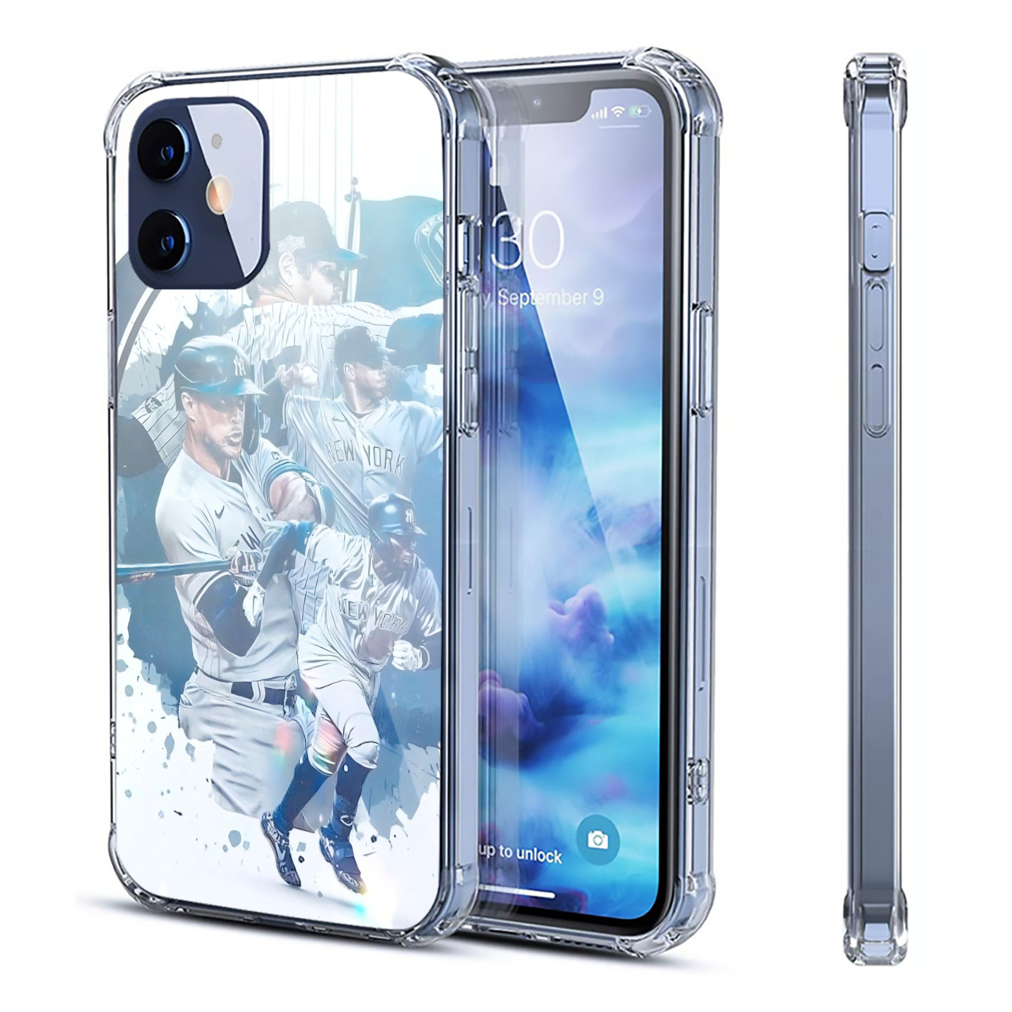 New York Yankees 329 Clear IPhone 12 Case – Soft TPU With UV Print – Enhanced Drop Protection, Precise Fit, Anti-Fingerprint, Customizable Design, Scratch-Resistant, Yellow-Resistant